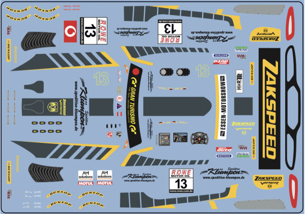 Decal Dodge Viper ZakSpeed #13 VLN 2019